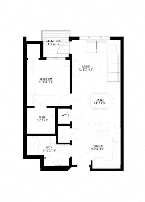 1 Bedroom Floor Plan